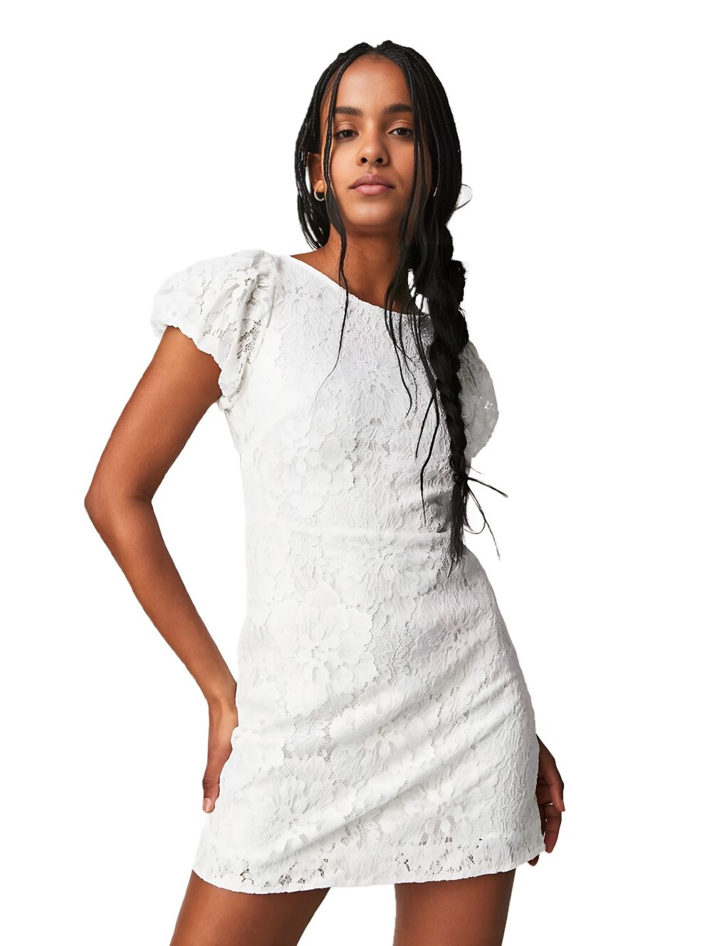 FREE PEOPLE Lace HAILEE Mini Dress in Ivory Small NWT